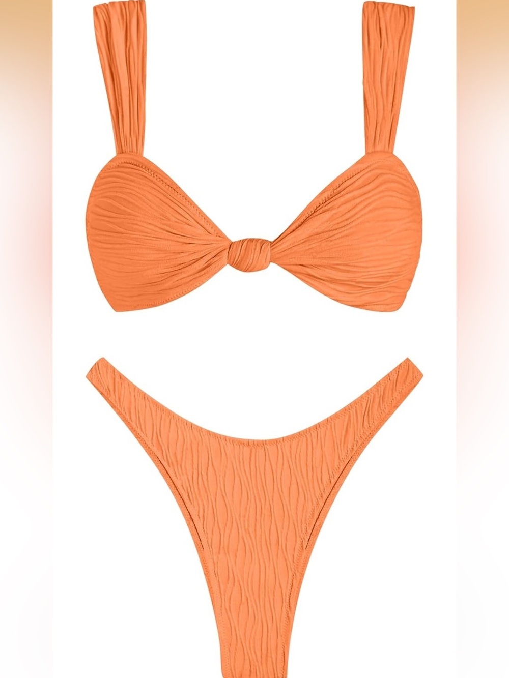 Cheeky Bikini Set High Cut Swimsuit Textured Ribbed Bikini. 2163/6-1